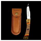 US Marine Corps Ka-Bar Knife w/ Leather Case