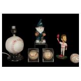 Phillies Signed Balls, Eagles Gnome, Bobblehead