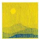 Modern Landscape Silkscreen on Acrylic Panel