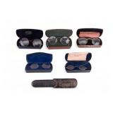 Vintage Eyeglasses w/ Cases (5 Pairs)