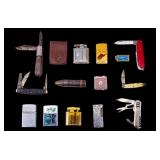 Vintage Partagas Cigar Box w/ Lighters & Knives