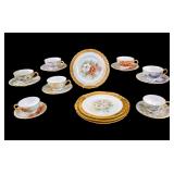 Bavarian & Czech Tea Cup, Saucer, and Plate Sets