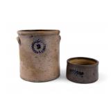 Antique Earthenware Crock and Butter Crock