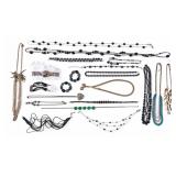 Black Bead & Gold Tone Necklace Collection