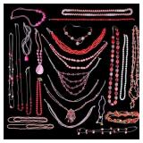 Pink & Red Bead Necklace Collection