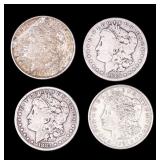 1883-P, 1886-O, & 1921-P Morgan Silver Dollars (4)