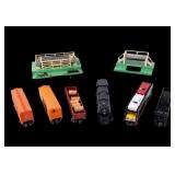 Lionel Engine, Tender, and O Scale Train Cars