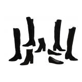 Stuart Weitzman Black Suede Boots and Wedges