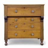 Late 19th C. Sheraton Chest of Drawers w/ Inlay