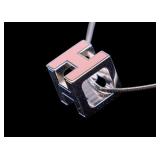 Hermes H Pendant Necklace in Silver Pink Enamel