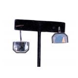 Christian Dior Silver-Tone Clear Stone Earrings