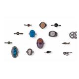 Sterling and Silver Tone Rings