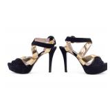 Prada Black and Gold High Heels Size 36.5