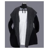 Vince Jacket and White Dress with Black Trim