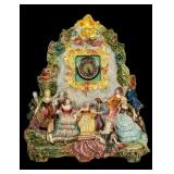 German Movement Large Porcelain Mantle Clock