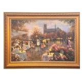 Large Impressionist Oil on Canvas Signed "Johnson"
