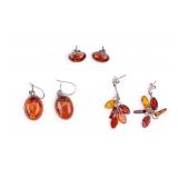 Baltic Amber Sterling Earrings