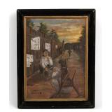 1950 South Korean Oil on Canvas by Janrim