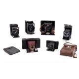 Early Kodak & Other Folding Cameras (6) + Cases