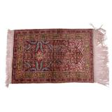 Fine Persian Silk on Silk Prayer Rug