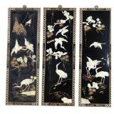 Asian Crane and Nature Wall Panels (3) ~12ï¿½36ï¿½