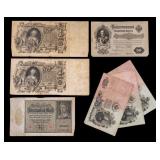 Vintage European Currency Notes, Various Countries