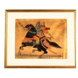 Japanese Samurai Painting on Silk
