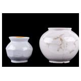 Small Korean Celadon Vase and Moon Jar