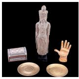 Brass Plates, Inlay Box, Statue, Henna Hand