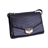 Chanel Black Leather Purse with Gold-Tone Accents