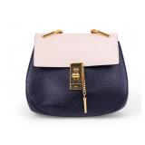 Chloe Two-Tone Leather Bag with Gold Chain