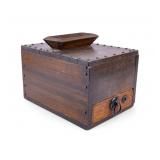 Antique Japanese Wood Money Box