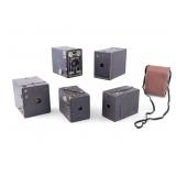 Early Kodak Box-Type Cameras (5) + Argus Argoflex