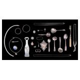 Unmarked Silver Plate and Silver Tone Jewelry