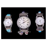 Native American Sterling  Accent Wrist Watches