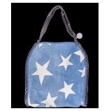 Stella McCartney Denim Tote Bag with Star Print