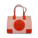 Tory Burch Red Tote Bag with Logo Accent