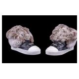 Black Dioniso Fur-Lined High-Top Sneakers