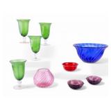 Colorful Blown and Pressed Glass