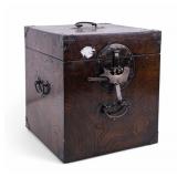 Korean Lidded Locking Box w/ Bat, Fish Decoration