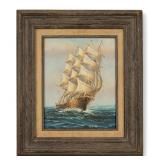 Small Nautical Oil Painting by Fulton