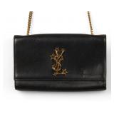 Yves Saint Laurent Black Leather Chain Bag