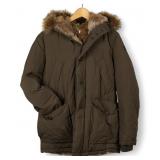 Moncler Fur Lined Jacket, Olive Green