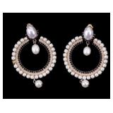 Givenchy Pearl-Style Hoop Clip Earrings