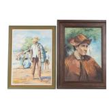 Alfonso Lopes (20th C.) Oil Paintings (2)