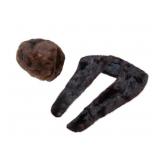 Brown Mink Fur Beret by Foxy