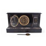 Ansonia Slate Mantle Clock with Ornate Detailing