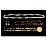 Tigers Eye and Estate Necklaces