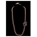 Heidi Daus Designer Flower Necklace + Brooch