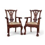 Pair of Chippendale Style Armchairs for Children